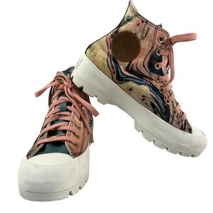 Converse by You Womens Chuck Taylor‎ Custom One of a Kind Lugged High Top 8.5